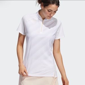 Adidas golf WARP KNIT QUARTER-ZIP POLO SHIRT